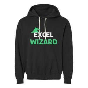 Excel Wizard Funny Spreadsheet Excel Humor Garment-Dyed Fleece Hoodie