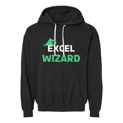 Excel Wizard Funny Spreadsheet Excel Humor Garment-Dyed Fleece Hoodie