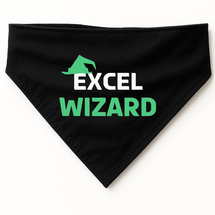 Excel Wizard Funny Spreadsheet Excel Humor USA-Made Doggie Bandana