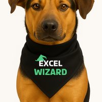 Excel Wizard Funny Spreadsheet Excel Humor USA-Made Doggie Bandana
