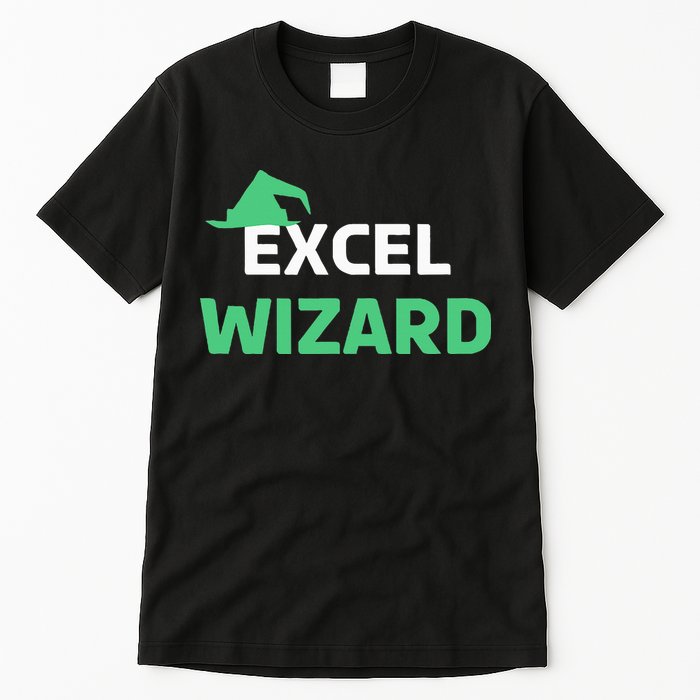 Excel Wizard Funny Spreadsheet Excel Humor Tall T-Shirt