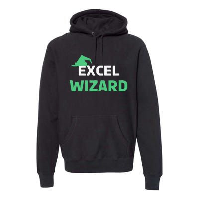 Excel Wizard Funny Spreadsheet Excel Humor Premium Hoodie