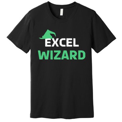 Excel Wizard Funny Spreadsheet Excel Humor Premium T-Shirt