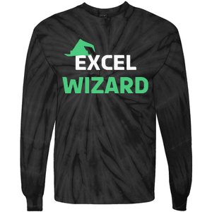 Excel Wizard Funny Spreadsheet Excel Humor Tie-Dye Long Sleeve Shirt