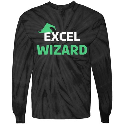 Excel Wizard Funny Spreadsheet Excel Humor Tie-Dye Long Sleeve Shirt