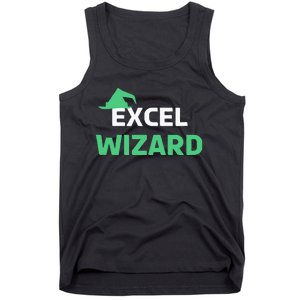 Excel Wizard Funny Spreadsheet Excel Humor Tank Top