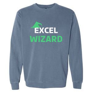 Excel Wizard Funny Spreadsheet Excel Humor Garment-Dyed Sweatshirt