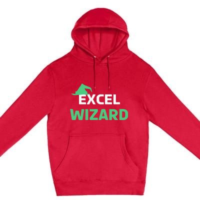 Excel Wizard Funny Spreadsheet Excel Humor Premium Pullover Hoodie