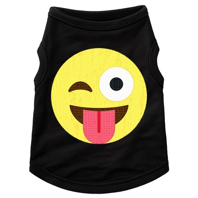 Emoticon Winking Face With Tongue Doggie Tank