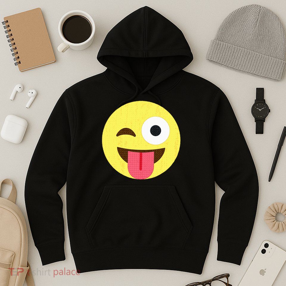 Emoticon Winking Face With Tongue Hoodie