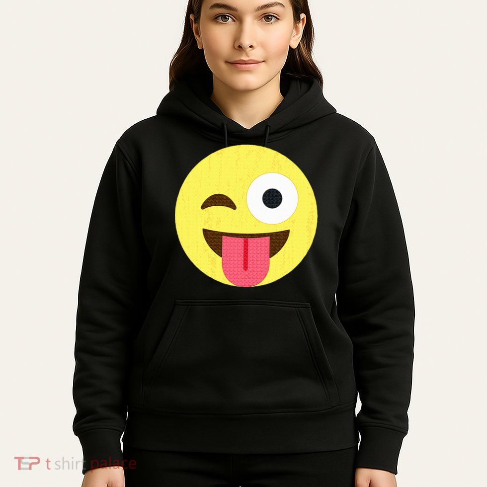 Emoticon Winking Face With Tongue Hoodie