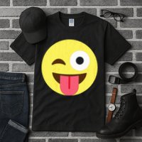 Emoticon Winking Face With Tongue Tall T-Shirt