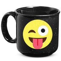 Emoticon Winking Face With Tongue 15oz Campfire Ceramic Mug