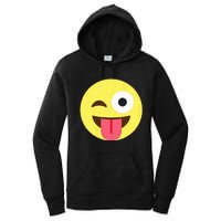 Emoticon Winking Face With Tongue Women's Pullover Hoodie