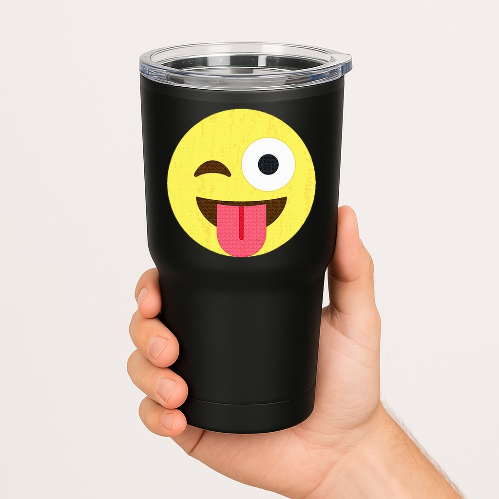 Emoticon Winking Face With Tongue Tumbler