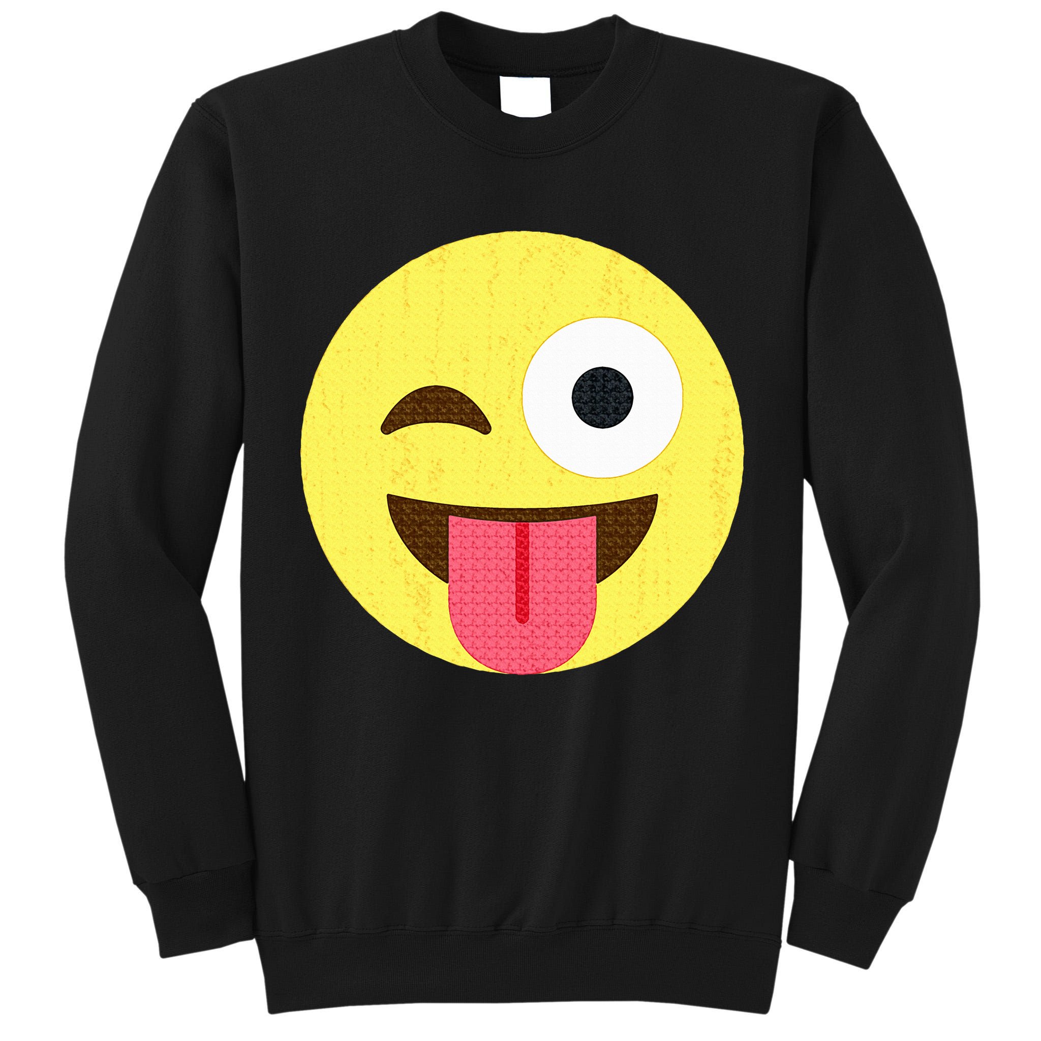 Emoticon Winking Face With Tongue Tall Sweatshirt