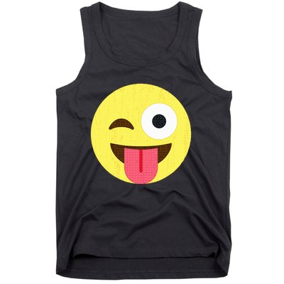 Emoticon Winking Face With Tongue Tank Top