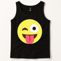 Emoticon Winking Face With Tongue Tank Top