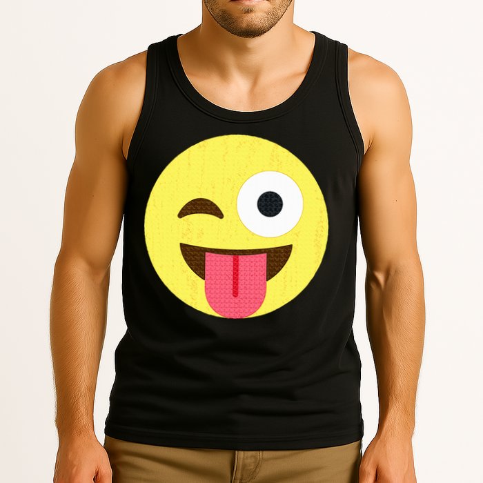 Emoticon Winking Face With Tongue Tank Top