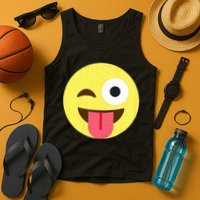Emoticon Winking Face With Tongue Tank Top