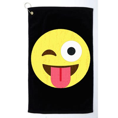 Emoticon Winking Face With Tongue Golf Towel