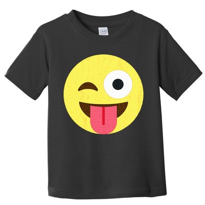 Emoticon Winking Face With Tongue Toddler T-Shirt