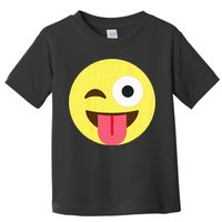 Emoticon Winking Face With Tongue Toddler T-Shirt