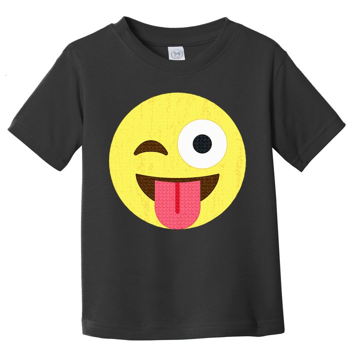 Emoticon Winking Face With Tongue Toddler T-Shirt