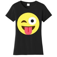 Emoticon Winking Face With Tongue Women's T-Shirt