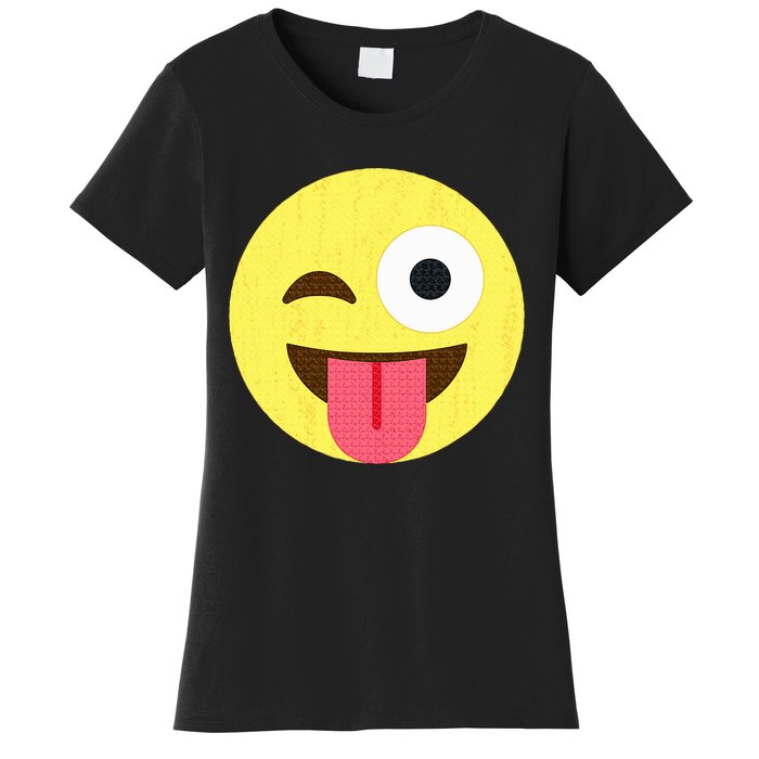 Emoticon Winking Face With Tongue Women's T-Shirt