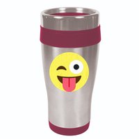 Emoticon Winking Face With Tongue 16oz Travel Tumbler