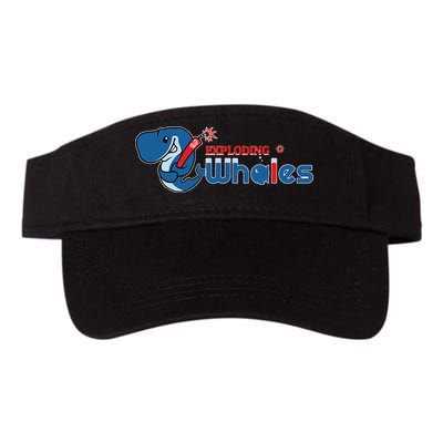 Exploding Whales Funny Whale Joke Valucap Bio-Washed Visor