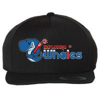 Exploding Whales Funny Whale Joke Wool Snapback Cap