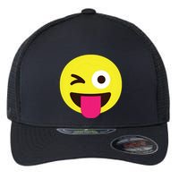 Emoticon Winking Face With Stuckout Tongue And Winking Eye Flexfit Unipanel Trucker Cap
