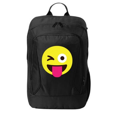 Emoticon Winking Face With Stuckout Tongue And Winking Eye City Backpack