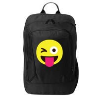 Emoticon Winking Face With Stuckout Tongue And Winking Eye City Backpack