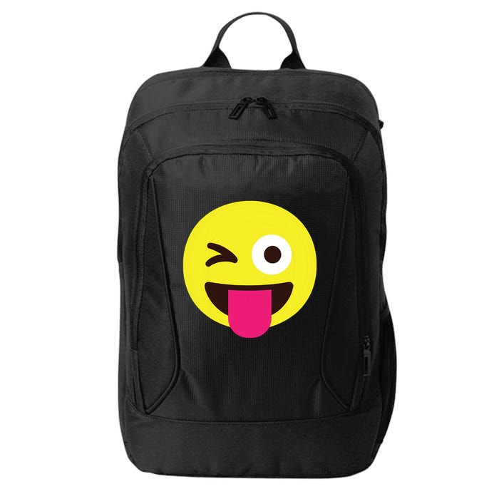 Emoticon Winking Face With Stuckout Tongue And Winking Eye City Backpack