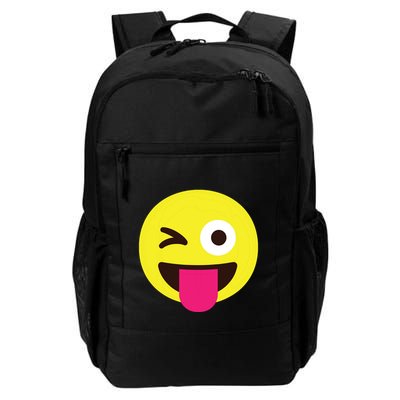 Emoticon Winking Face With Stuckout Tongue And Winking Eye Backpack