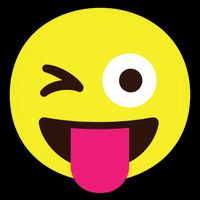 Emoticon Winking Face With Stuckout Tongue And Winking Eye 16 in Basic Backpack