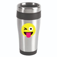 Emoticon Winking Face With Stuckout Tongue And Winking Eye 16oz Travel Tumbler