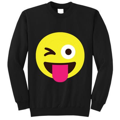 Emoticon Winking Face With Stuckout Tongue And Winking Eye Tall Sweatshirt