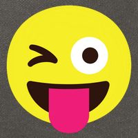 Emoticon Winking Face With Stuckout Tongue And Winking Eye Cotton Canvas Backpack