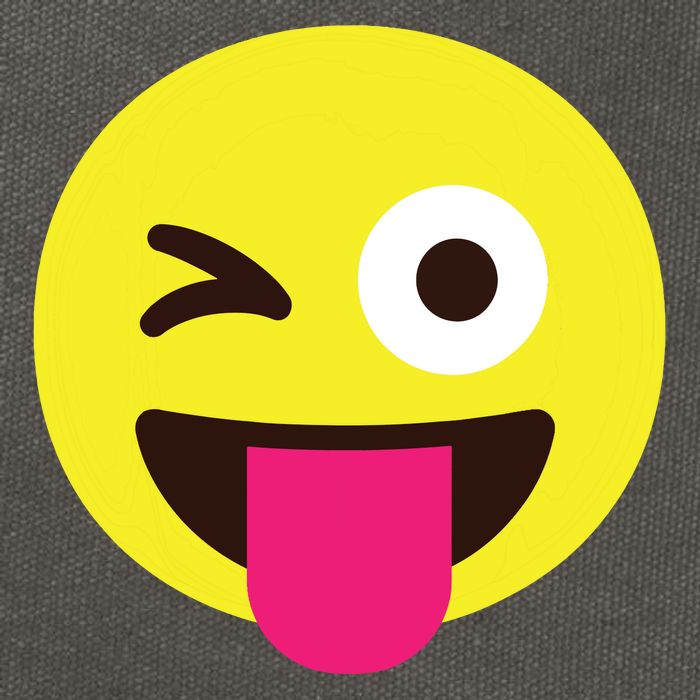 Emoticon Winking Face With Stuckout Tongue And Winking Eye Cotton Canvas Backpack