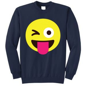 Emoticon Winking Face With Stuckout Tongue And Winking Eye Tall Sweatshirt