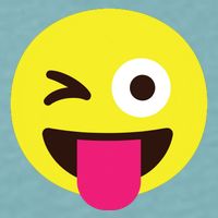 Emoticon Winking Face With Stuckout Tongue And Winking Eye Sueded Cloud Jersey T-Shirt