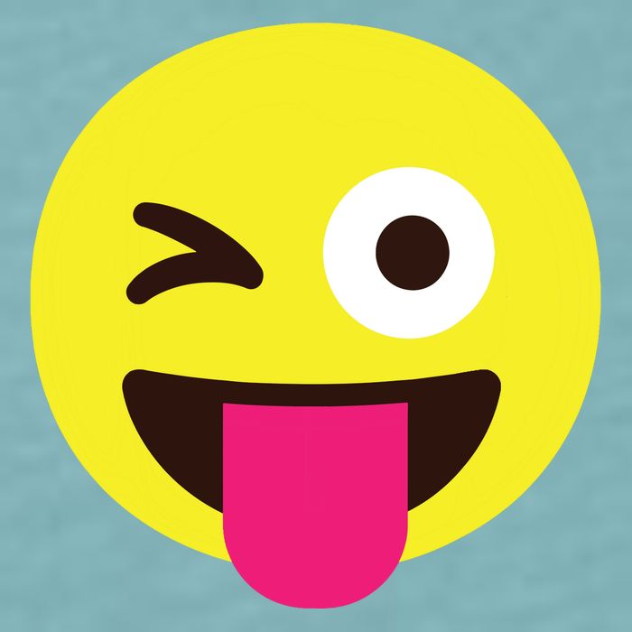 Emoticon Winking Face With Stuckout Tongue And Winking Eye Sueded Cloud Jersey T-Shirt