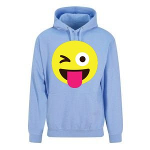 Emoticon Winking Face With Stuckout Tongue And Winking Eye Unisex Surf Hoodie