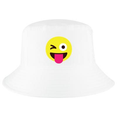 Emoticon Winking Face With Stuckout Tongue And Winking Eye Cool Comfort Performance Bucket Hat