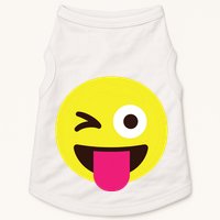 Emoticon Winking Face With Stuckout Tongue And Winking Eye Doggie Tank