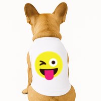 Emoticon Winking Face With Stuckout Tongue And Winking Eye Doggie Tank